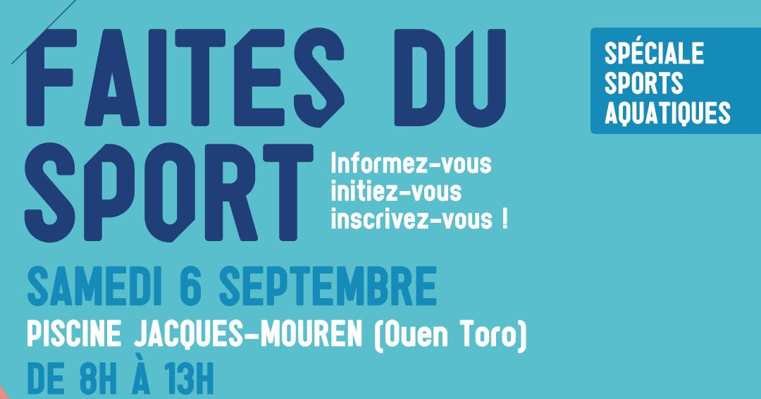 Le CNC présent à "FAITES DU SPORT" le samedi 6 septembre à la piscine du Ouen Toro