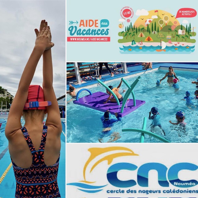 J'apprends à nager au CNC pendant les vacances